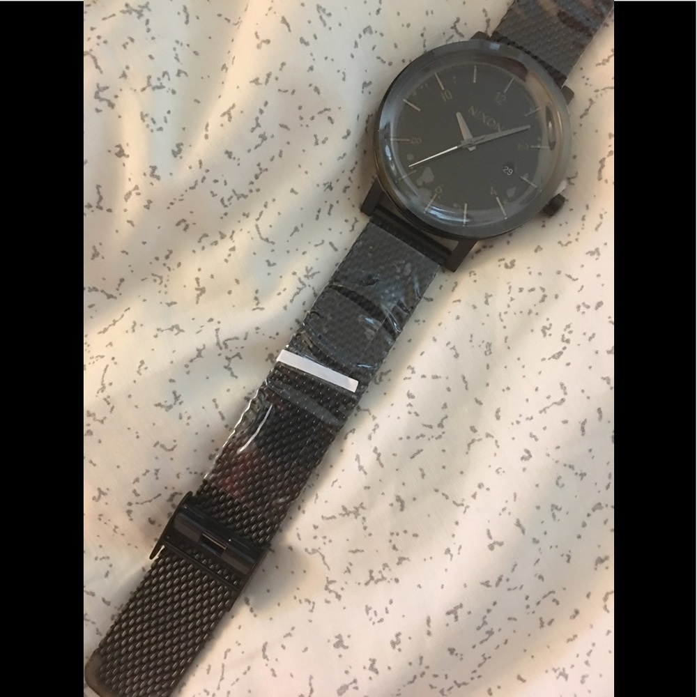 NWT Nixon Unisex The Rollo 38 SS All Black Watch - Picture 4 of 7